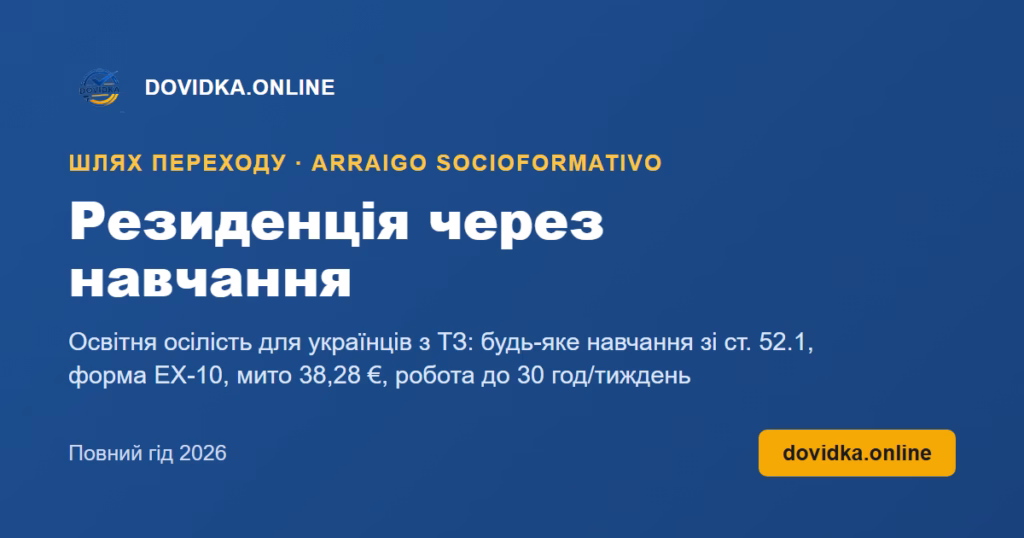 Резиденція через навчання – DOVIDKA.ONLINE
